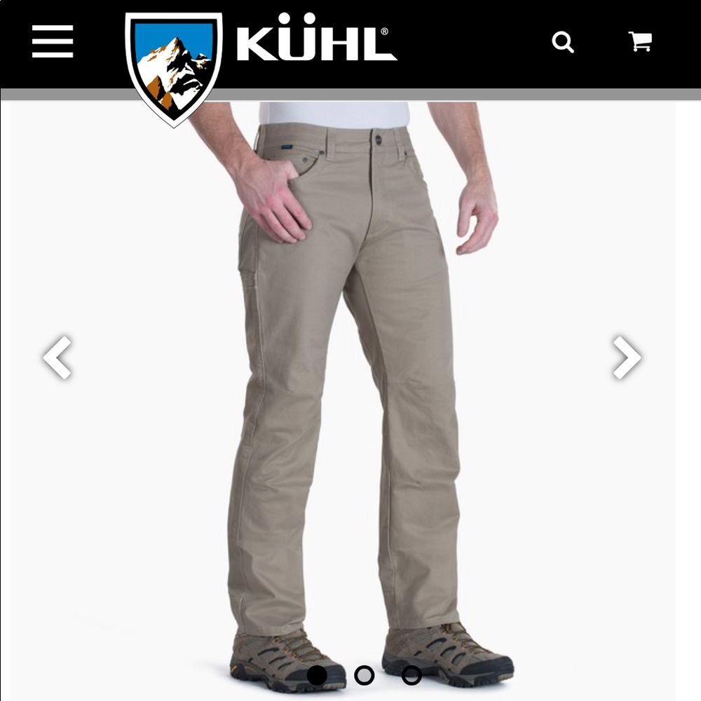Kuhl Badland Khaki 36x30 Free Rydr pants
